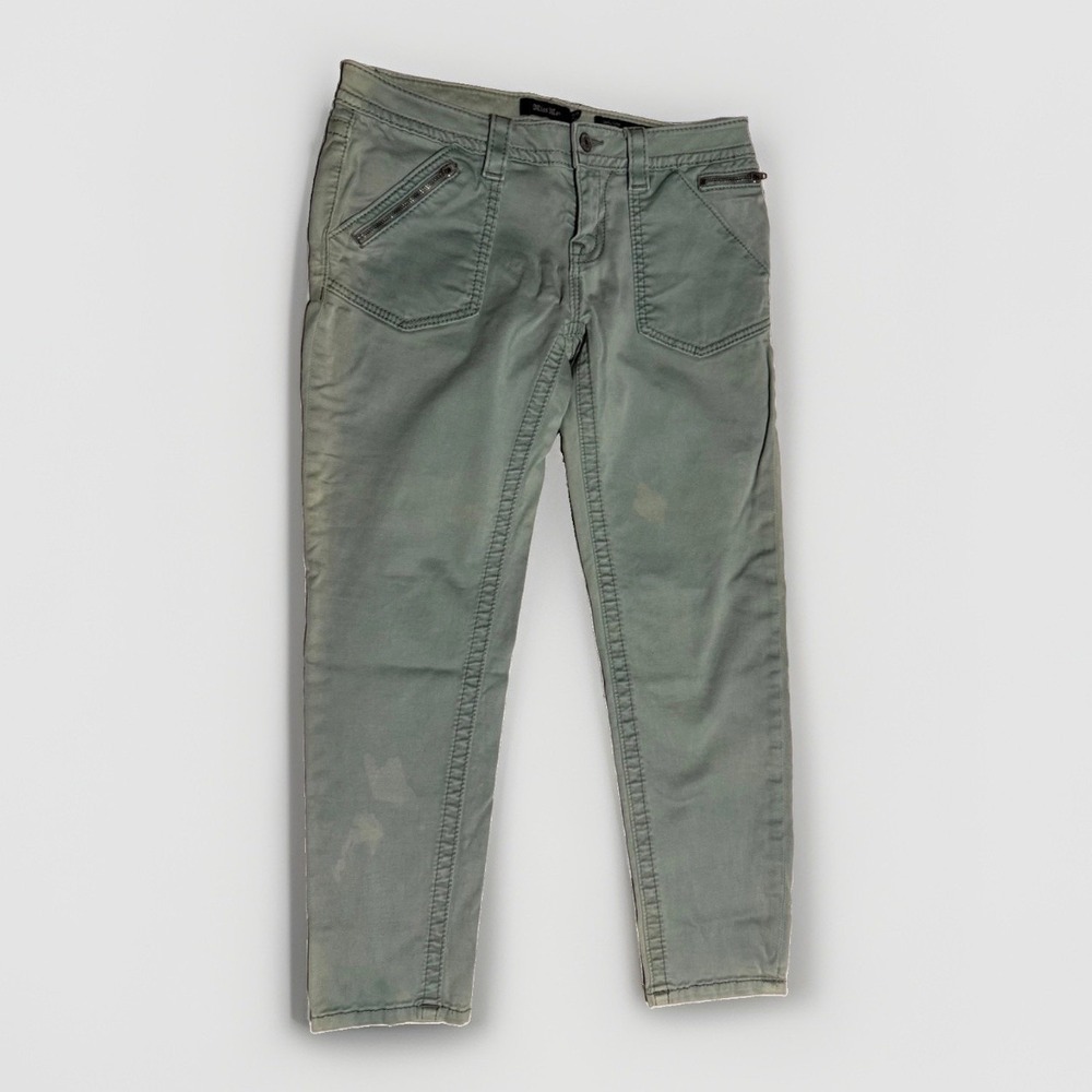 Miss Me Signature Ankle Skinny Jeans Womens 29 Sage Green Zip Pocket